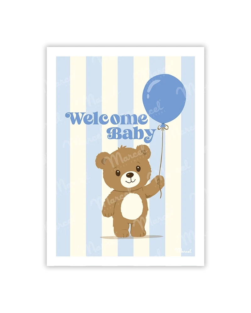 Carte de Voeux "Welcome Baby Boy"