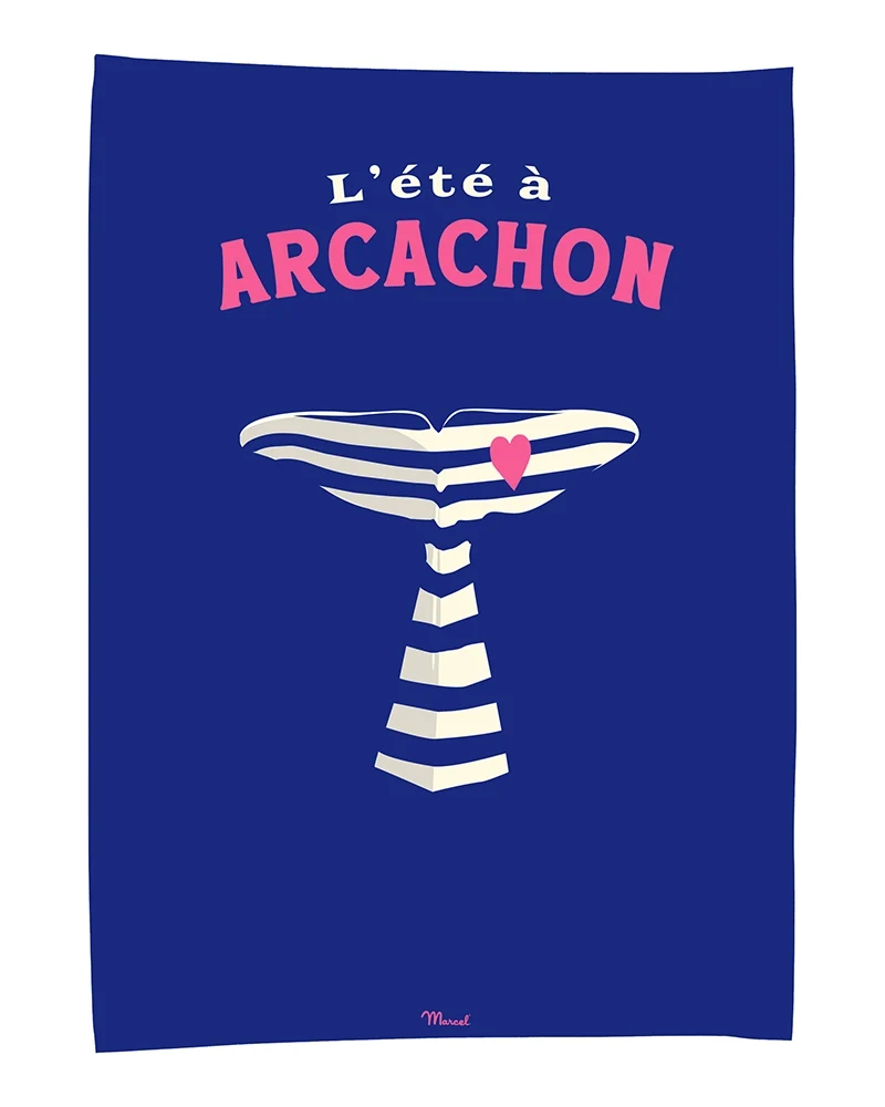 Torchon ARCACHON "Baleine"