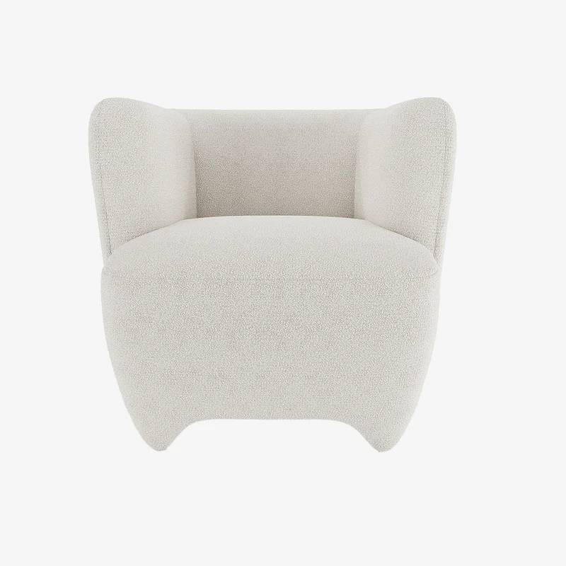 NOA - Fauteuil en laine boucl e crue