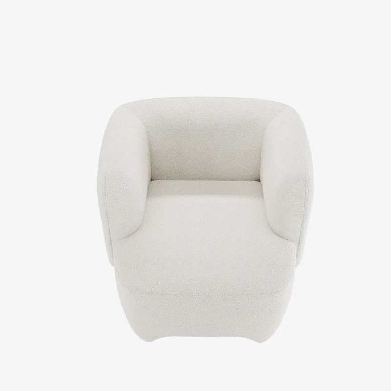 NOA - Fauteuil en laine boucl e crue