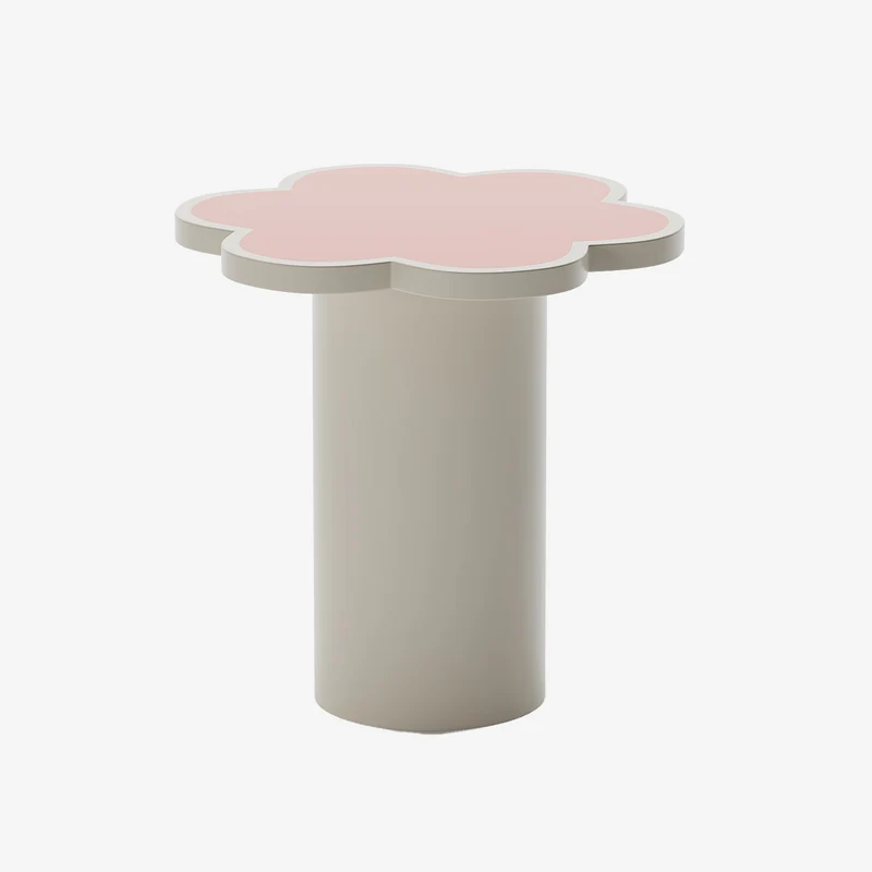 Table d appoint fleur coloris rose Flora