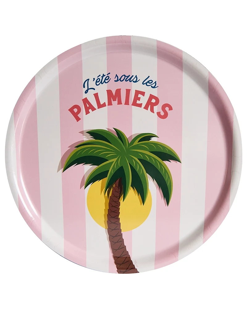 Plateau de Cuisine Rond CÔTE D'AZUR "Palmier"