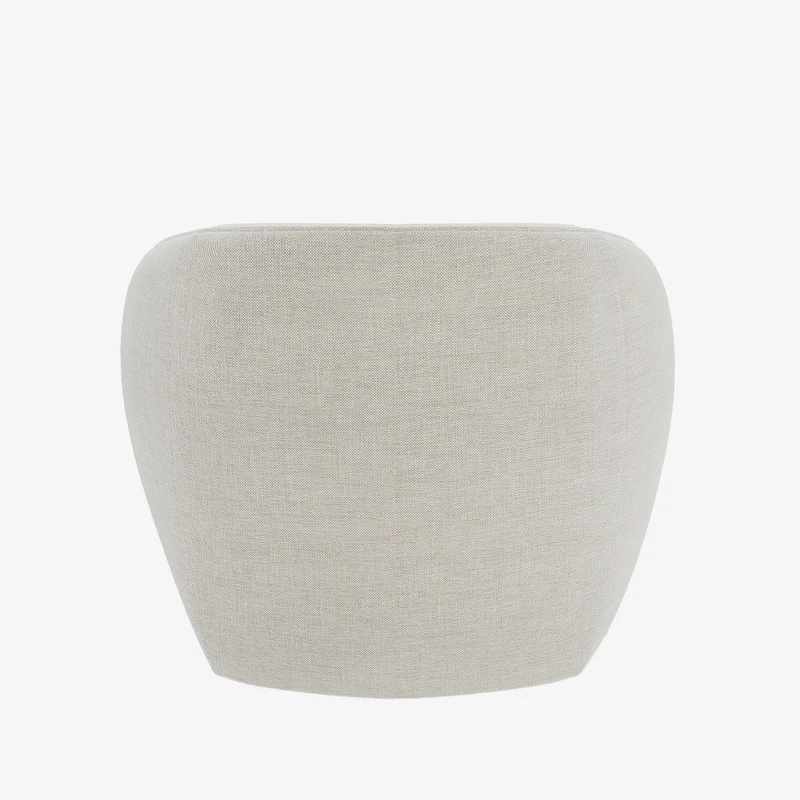 Fauteuil design tissu beige Pablo