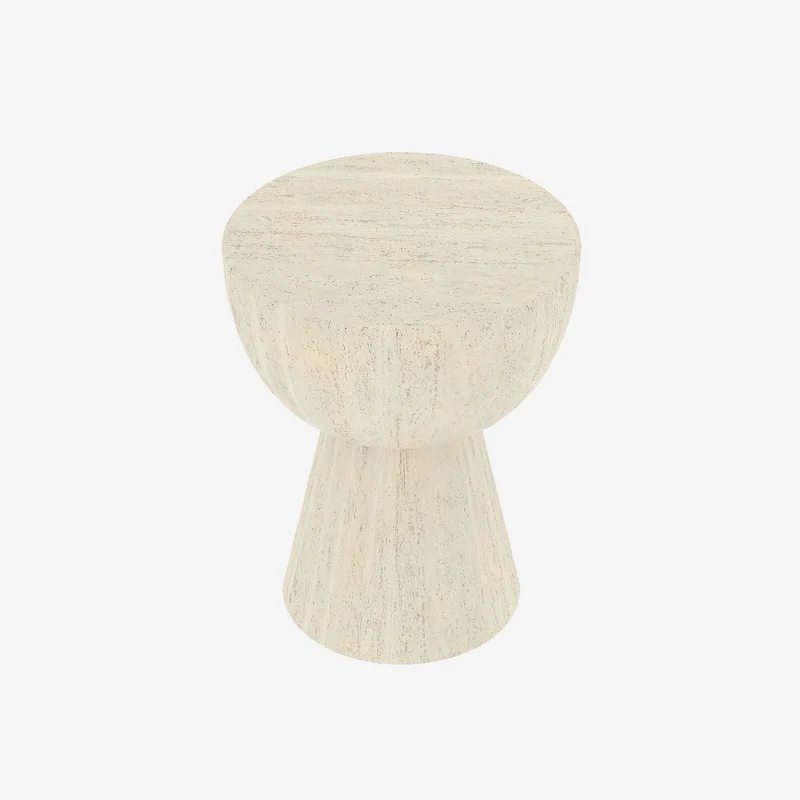 Dahlia Table d'appoint en magn sie blanche mouchet e