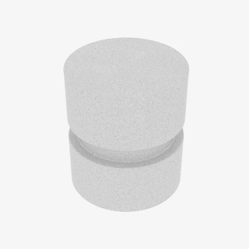 Narcisse Table d'appoint en magn sie blanche mouchet e