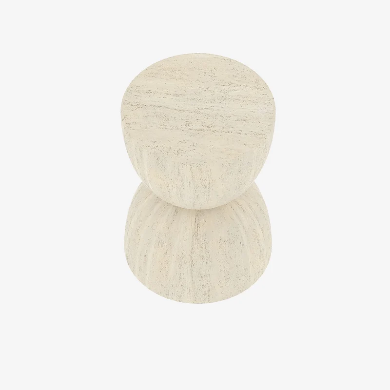 Framboise Table d'appoint en magn sie blanche mouchet e