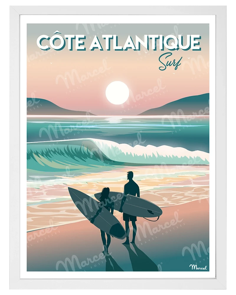 Affiche "Sunset Surf"
