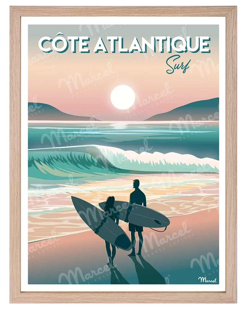 Affiche "Sunset Surf"
