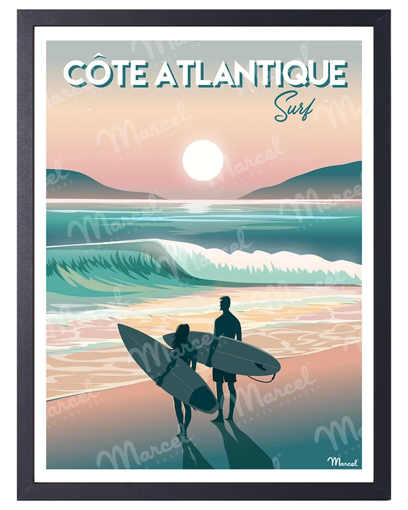 Affiche "Sunset Surf"