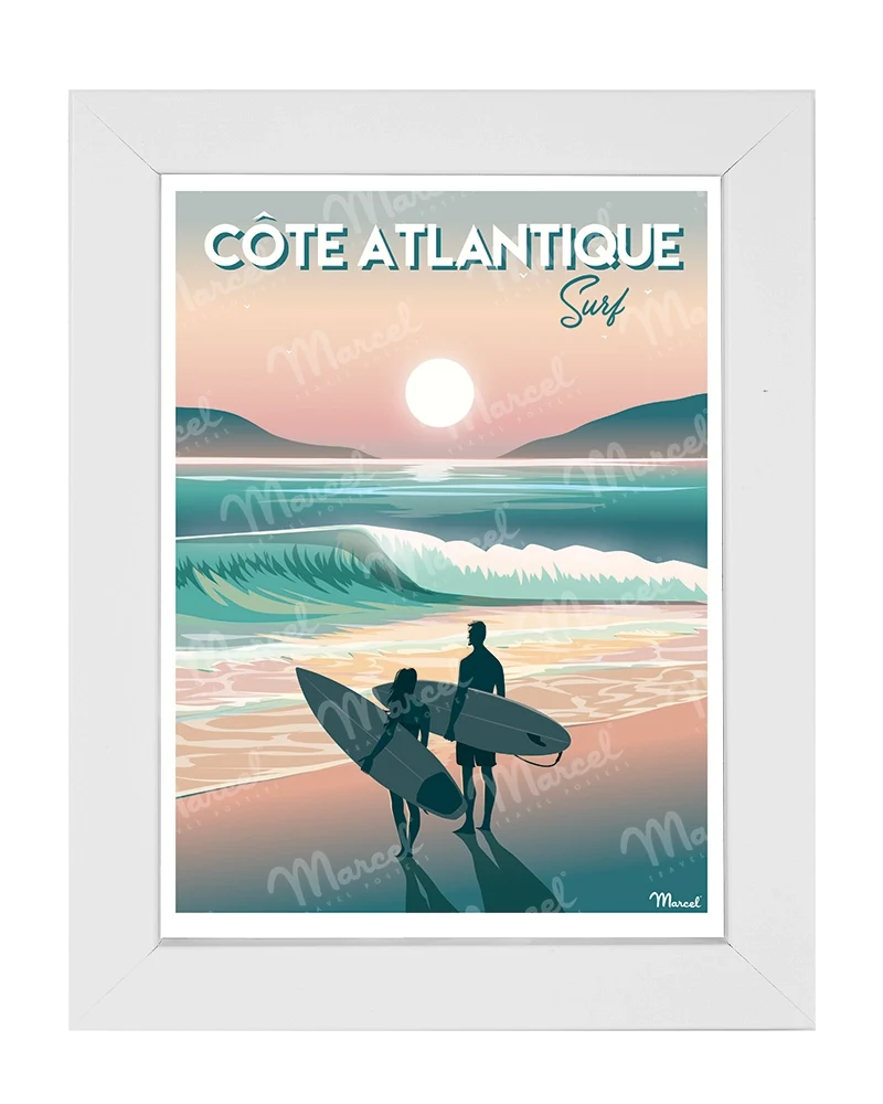 Carte Postale "Sunset Surf"