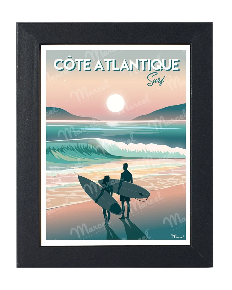 Carte Postale "Sunset Surf"