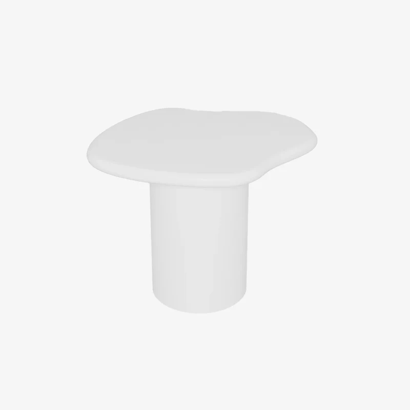 Hortensia Table d appoint contemporaine en magn sie blanche