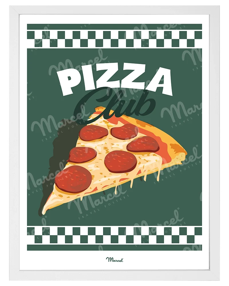 Affiche Travel Color "Pizza Club"