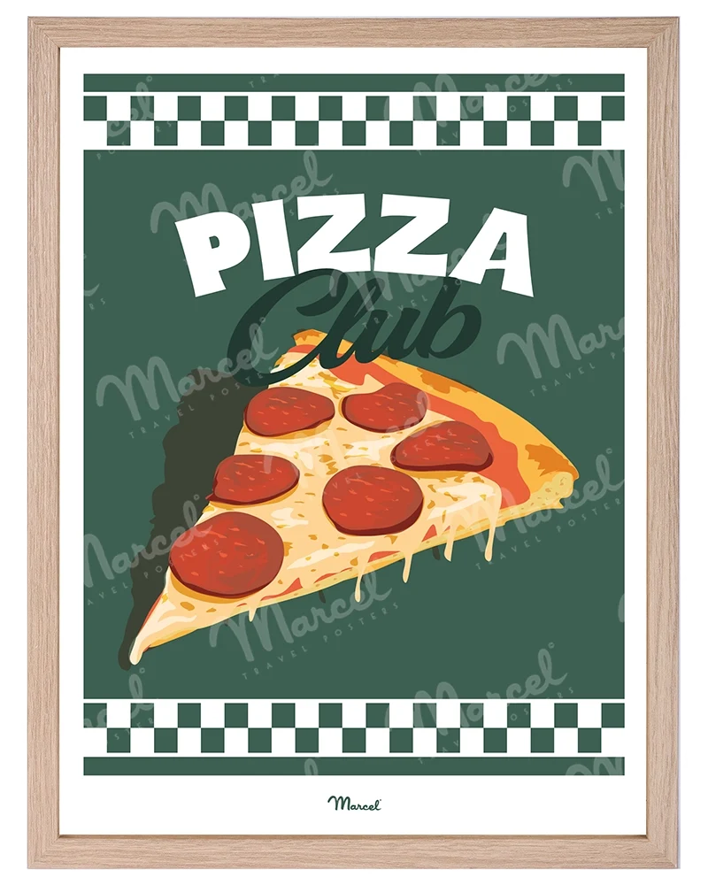 Affiche Travel Color "Pizza Club"