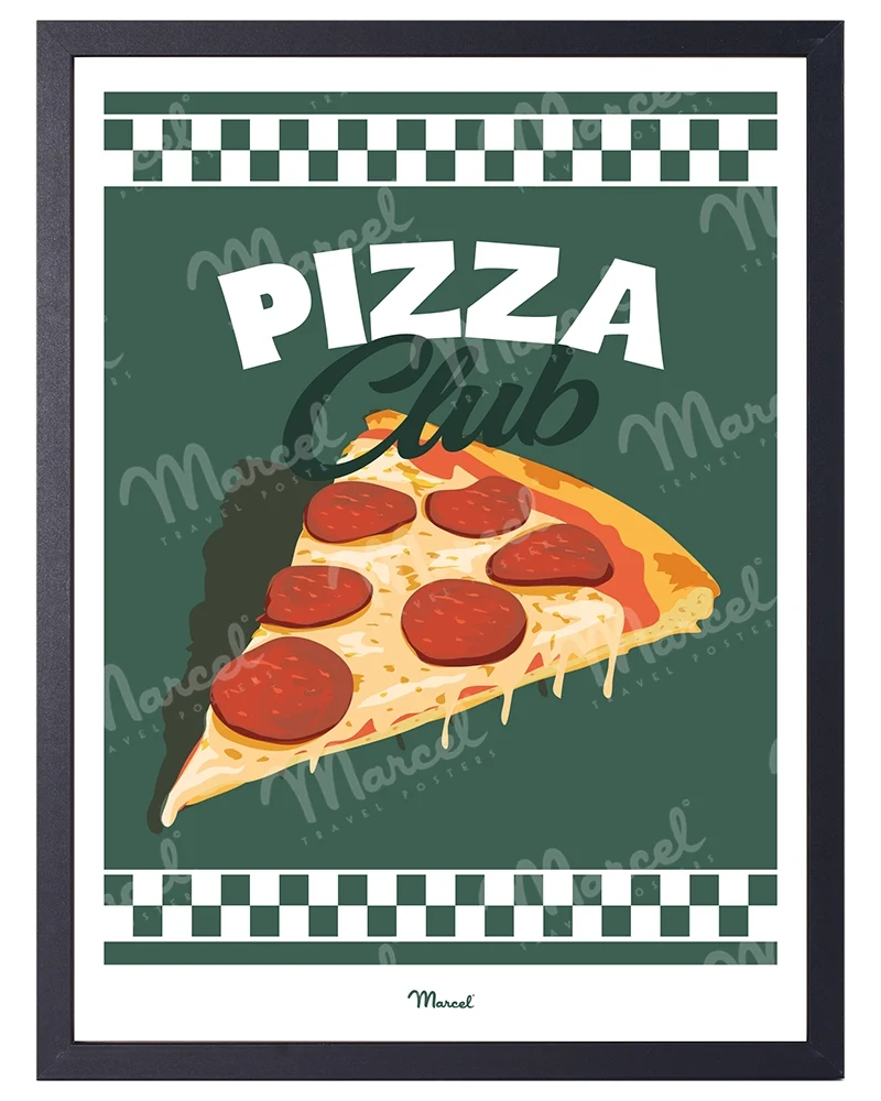 Affiche Travel Color "Pizza Club"