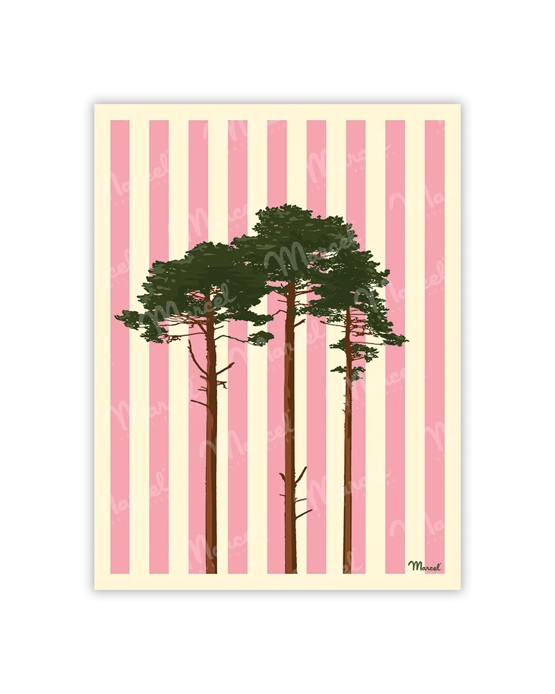 Carte postale Travel Color "Les Pins"