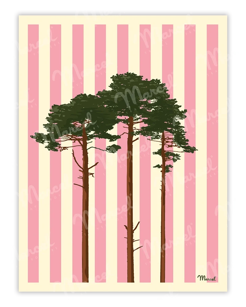Affiche Travel Color "Les Pins"