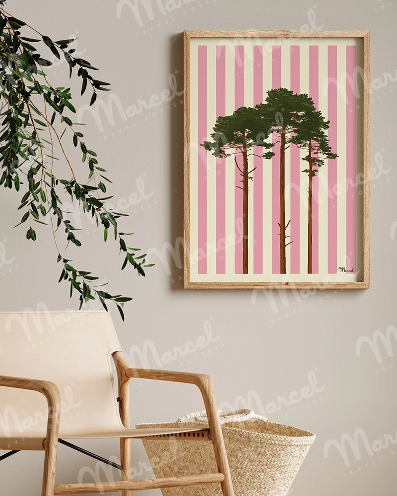 Affiche Travel Color "Les Pins"