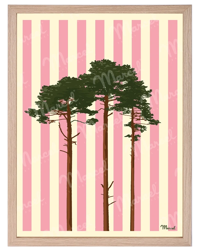 Affiche Travel Color "Les Pins"