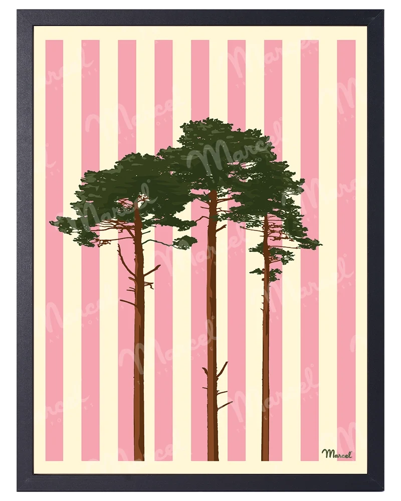 Affiche Travel Color "Les Pins"