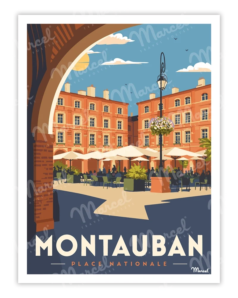 Affiche MONTAUBAN "Place Nationale"