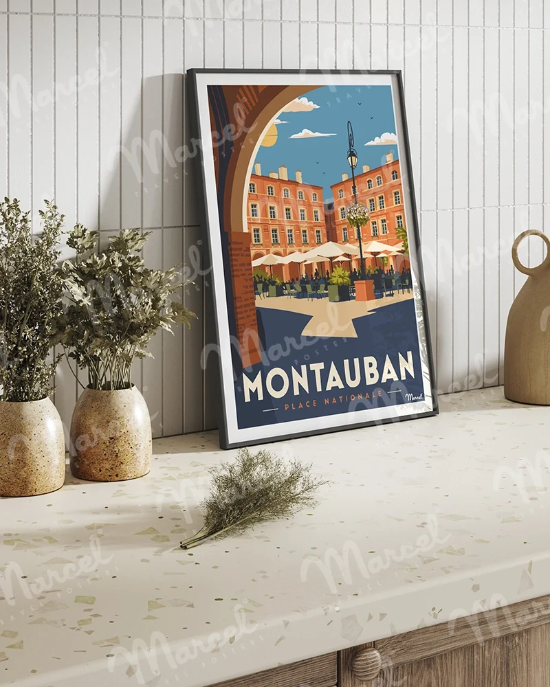 Affiche MONTAUBAN "Place Nationale"