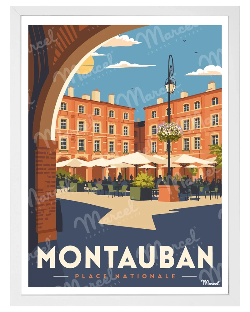 Affiche MONTAUBAN "Place Nationale"