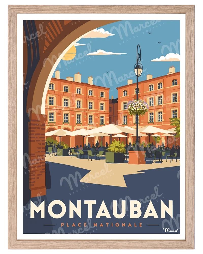 Affiche MONTAUBAN "Place Nationale"