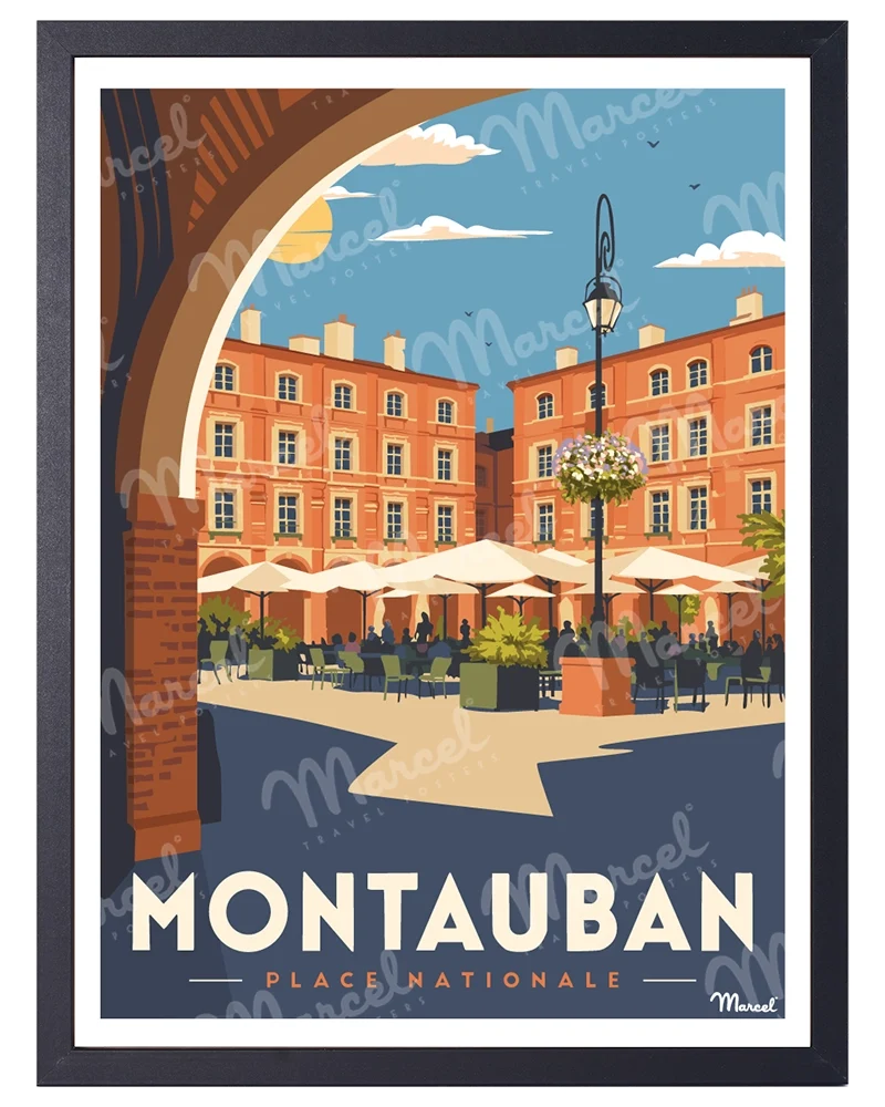Affiche MONTAUBAN "Place Nationale"