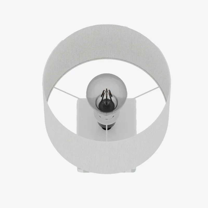 Petite lampe poser Manet c ramique vert d eau et lin naturel