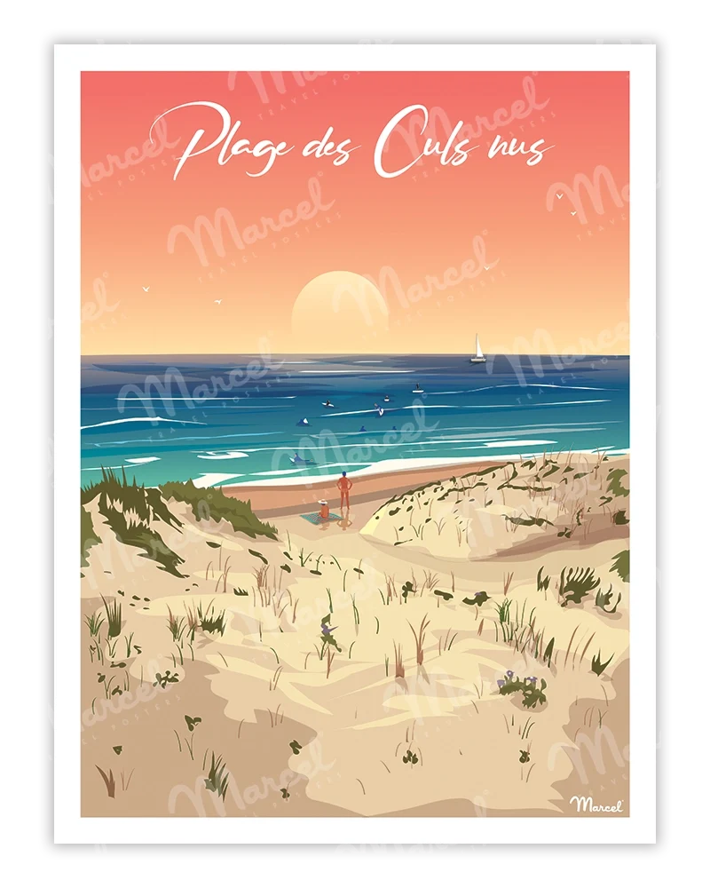 Affiche "Plage des Culs Nus"