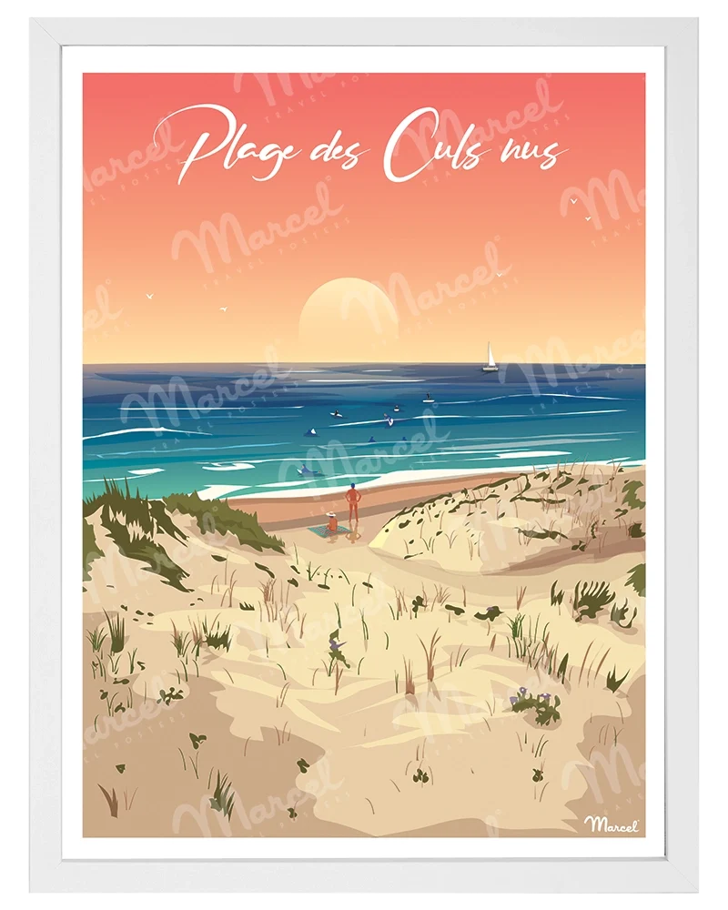 Affiche "Plage des Culs Nus"
