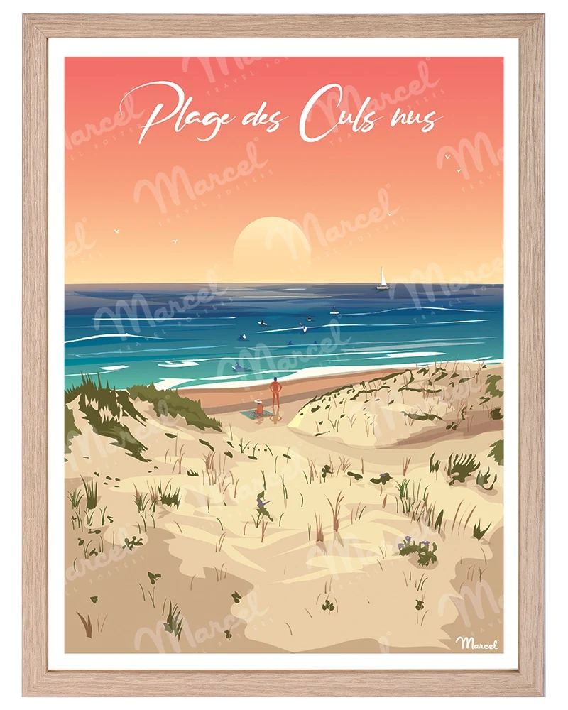 Affiche "Plage des Culs Nus"