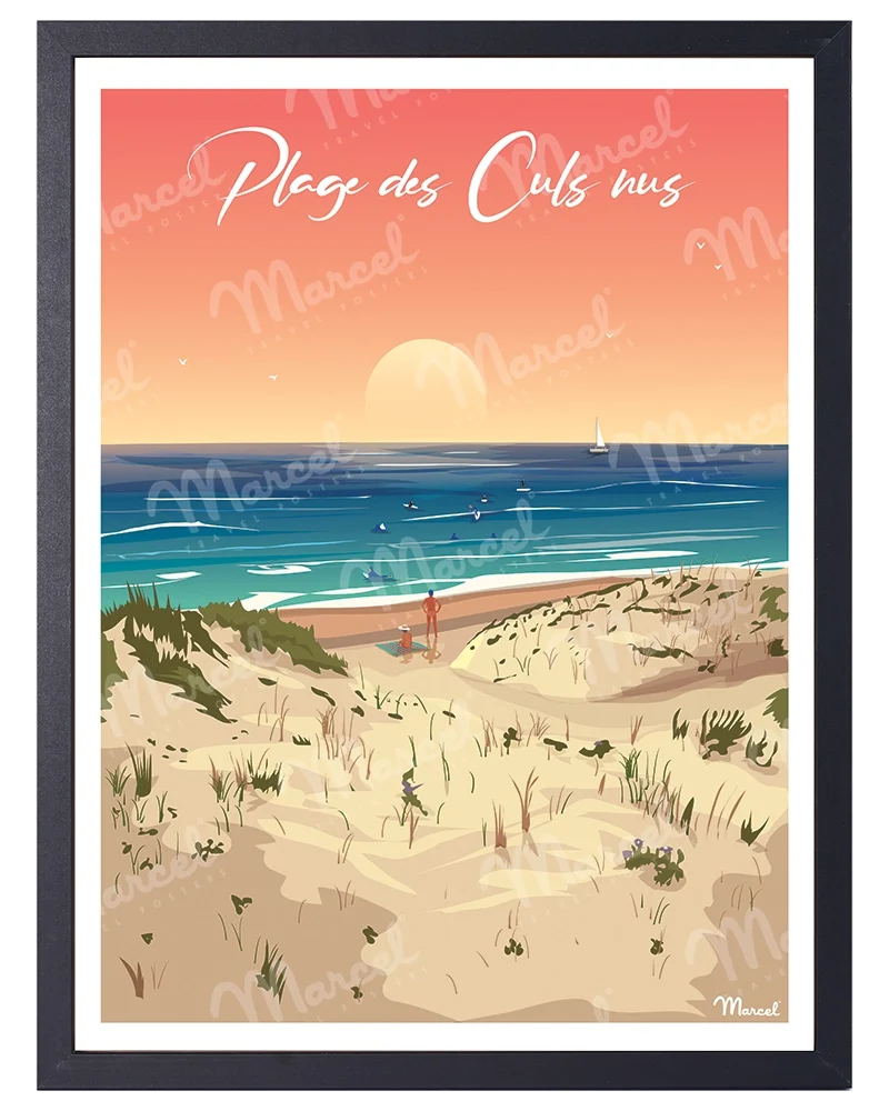 Affiche "Plage des Culs Nus"