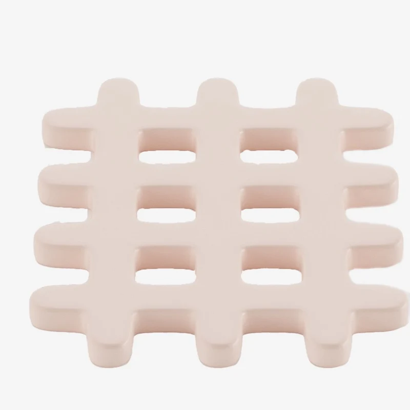 Dessous de plat c ramique grid rose p le Orsay