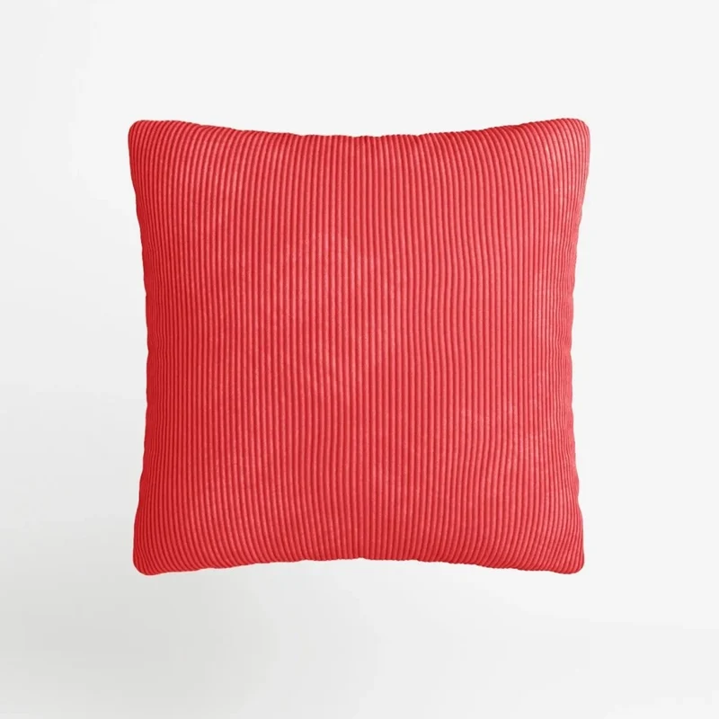 Coussin en velours rose d houssable 40x40cm