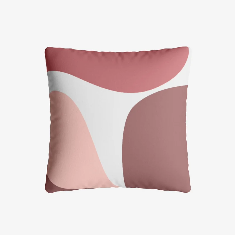 Coussin carr rose d houssable 40x40cm
