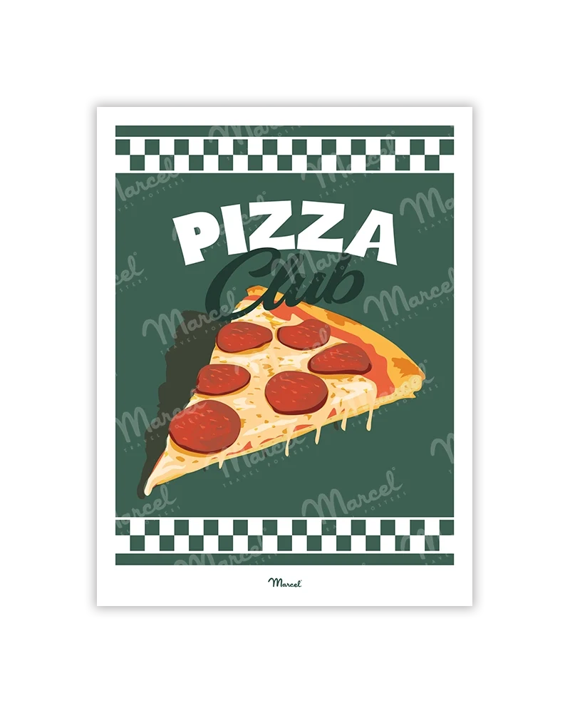 Carte Postale Travel Color "Pizza Club"