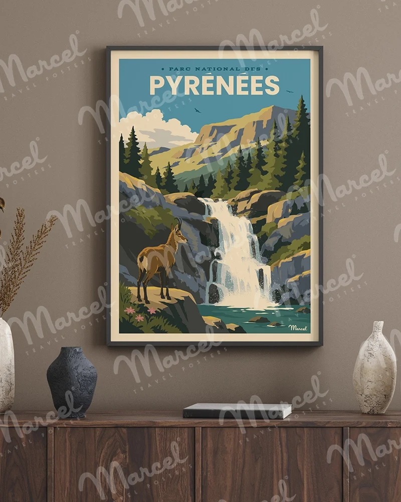 Affiche PYRÉNÉES "Parc National"