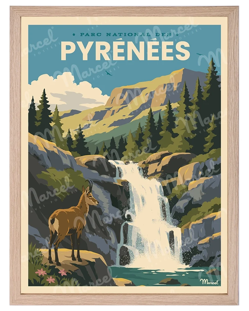 Affiche PYRÉNÉES "Parc National"
