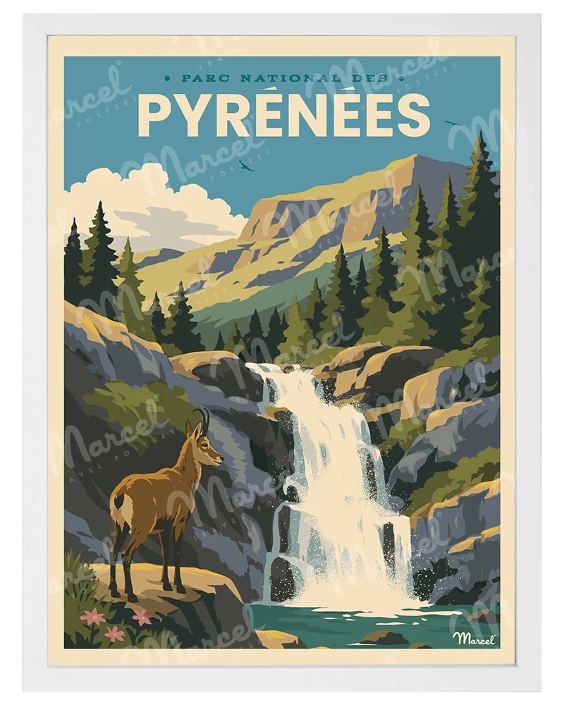 Affiche PYRÉNÉES "Parc National"