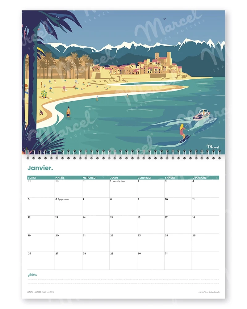Calendrier 2026 "CÔTE D'AZUR"