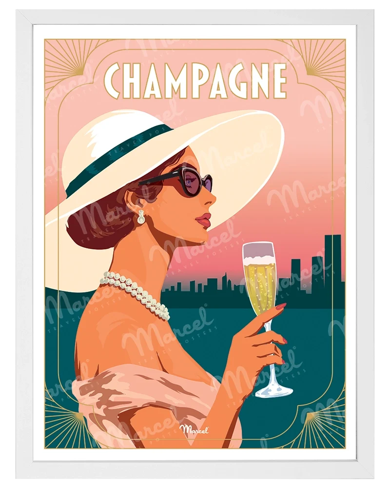 Affiche "Lady Champagne"
