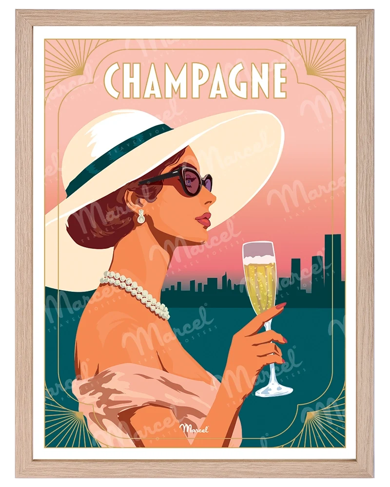 Affiche "Lady Champagne"