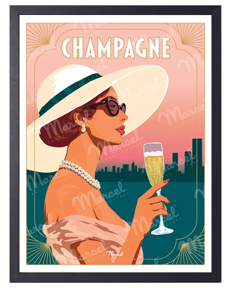Affiche "Lady Champagne"