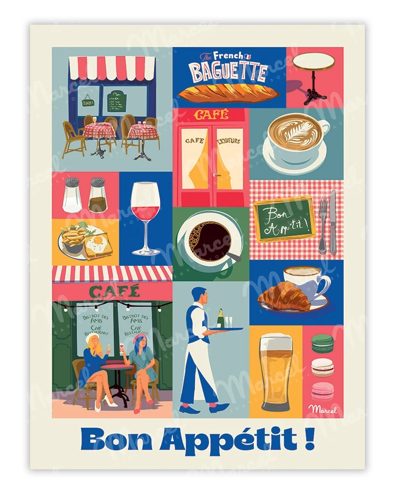 Affiche City Color "Bon Appétit"