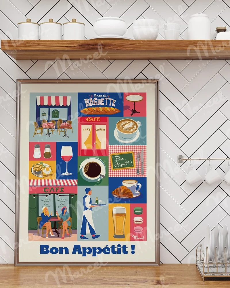 Affiche City Color "Bon Appétit"