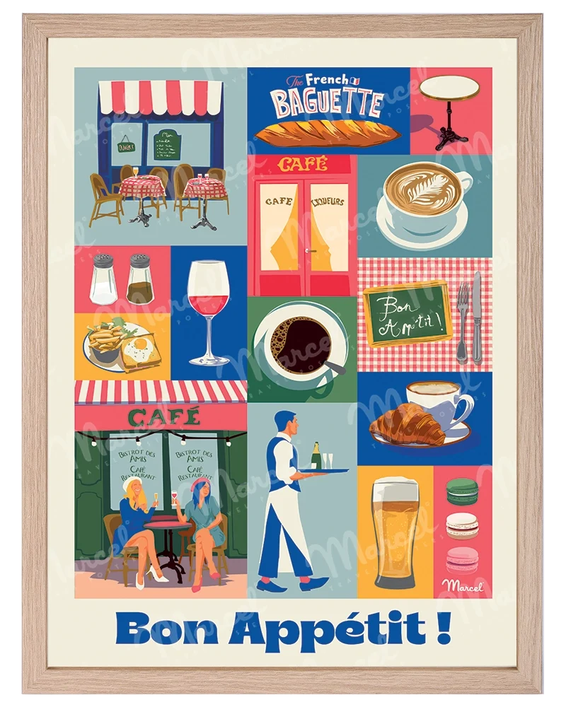 Affiche City Color "Bon Appétit"