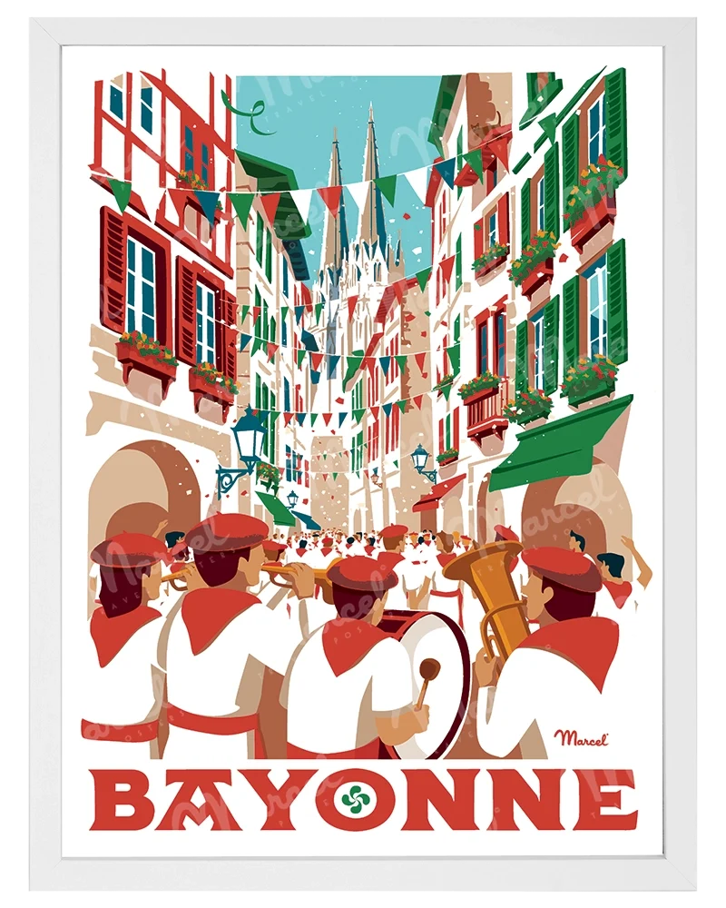 Affiche BAYONNE "Les Fêtes"