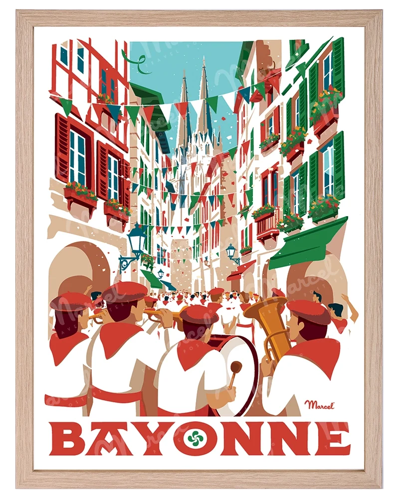 Affiche BAYONNE "Les Fêtes"